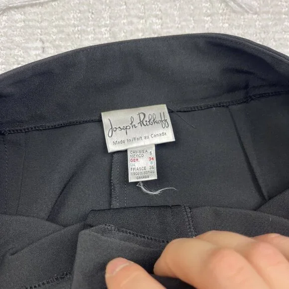 Joseph Ribkoff Wide Leg Trousers Black Pants Metal Stud Detailing Wom Size 6 - Picture 6 of 15